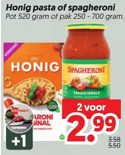 Dekamarkt Honig pasta of spagheroni aanbieding