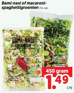 Dekamarkt Bami-nasi of macaroni-spaghettigroenten aanbieding