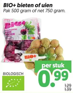 Dekamarkt BIO+ bieten of uien aanbieding