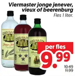 Dekamarkt Viermaster jonge jenever, vieux of beerenburg aanbieding