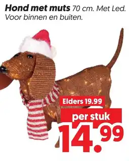 Dekamarkt Hond met muts aanbieding