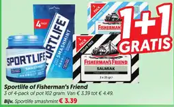 Dekamarkt Sportlife of Fisherman's Friend aanbieding