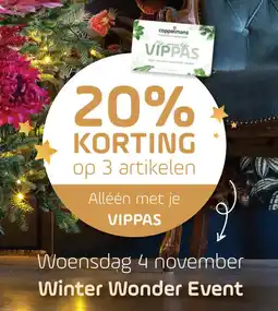 Coppelmans 20% korting op 3 artikelen Alleen met je VIPPAS aanbieding