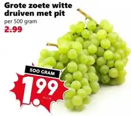 Coop Grote zoete witte druiven met pit aanbieding