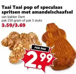 Coop Taai Taai pop of speculaas spritsen met amandelschaafsel aanbieding