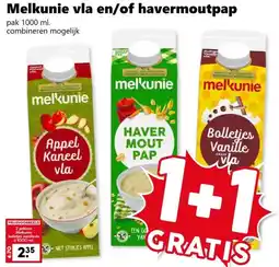Coop Melkunie vla en/of havermoutpap aanbieding