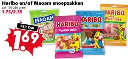 Coop Haribo en/of Maoam snoepzakken aanbieding