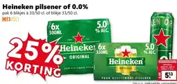 Coop Heineken pilsener of 0.0% aanbieding