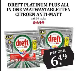 Coop Dreft platinum plus all in one vaatwastabletten citroen anti-matt aanbieding