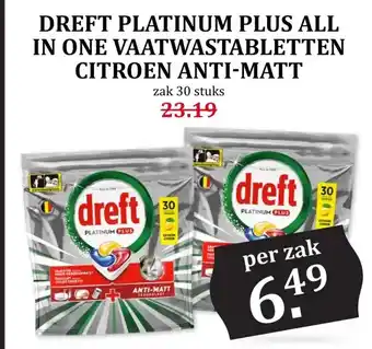 Dreft platinum plus all in one vaatwastabletten citroen anti-matt