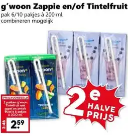 Coop g'woon Zappie en/of Tintelfruit aanbieding
