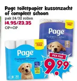Boon`s Markt Page toiletpapier kussenzacht of compleet schoon aanbieding