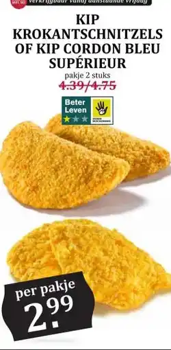 Boon`s Markt Kip Krokantschnitzels of kip cordon bleu supérieur aanbieding