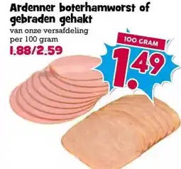 Boon`s Markt Ardenner boterhamworst of gebraden gehakt aanbieding