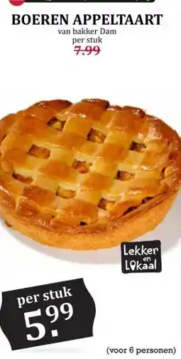 Boon`s Markt Boeren appeltaart aanbieding
