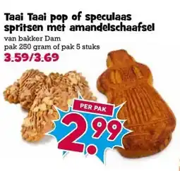 Boon`s Markt Taai Taai pop of speculaas spritsen met amandelschaafsel aanbieding