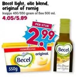 Boon`s Markt Becel light, olie blend. original of romig aanbieding