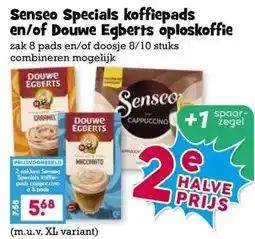 Boon`s Markt Senseo Specials koffiepads en/of Douwe Egberts oploskoffie aanbieding