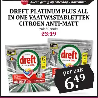 Dreft platinum plus all in one vaatwastabletten citroen anti-matt
