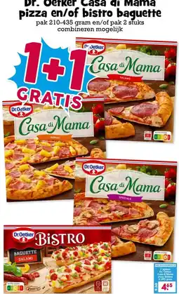 Boon`s Markt Dr. Oetker Casa di Mama pizza en/of bistro baguette aanbieding