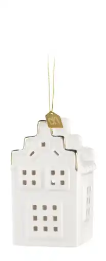 Albert Heijn AH Excellent Hanger huisje trapgevel wit goud aanbieding