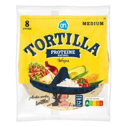 Albert Heijn AH Tortilla proteïne wraps naturel medium aanbieding