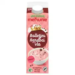 PLUS Melkunie Bolletjes Aardbei vla aanbieding