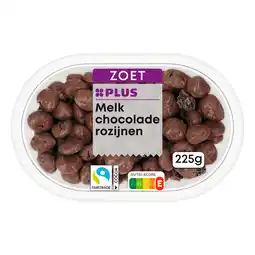 PLUS PLUS Melkchocolade rozijnen Fairtrade aanbieding