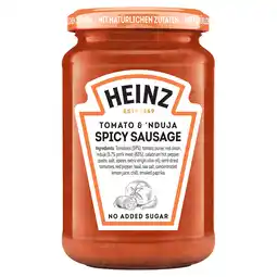 PLUS Heinz Tomato pasta sauce Spicy Nduja aanbieding