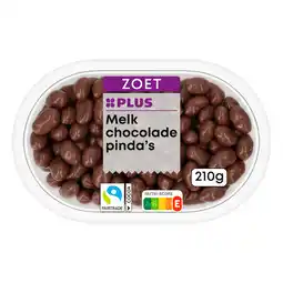 PLUS PLUS Melkchocolade pinda's Fairtrade aanbieding