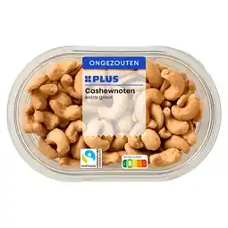 PLUS PLUS Cashewnoten Ongezouten FT aanbieding