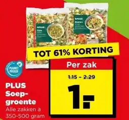 PLUS PLUS Soep- groente aanbieding