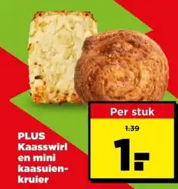 PLUS Plus kaasswirl en mini kaasuienkruier aanbieding