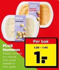 PLUS Plus hummus aanbieding