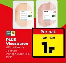 PLUS Plus vleeswaren aanbieding