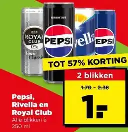 PLUS Pepsi, Rivella en Royal Club aanbieding