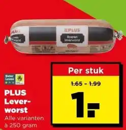 PLUS Plus leverworst aanbieding