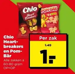 PLUS Chio Heart breakers en Pom-Bär aanbieding