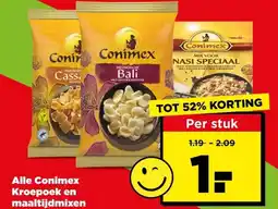 PLUS Alle Conimex Kroepoek en maaltijdmixen aanbieding