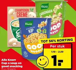PLUS Alle Knorr Cup a soup en good snacking aanbieding