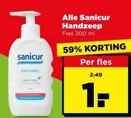 PLUS Alle Sanicur Handzeep aanbieding