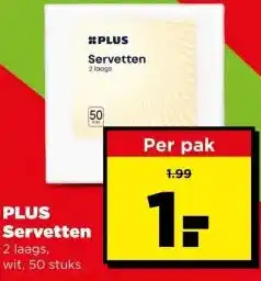 PLUS Plus servetten aanbieding