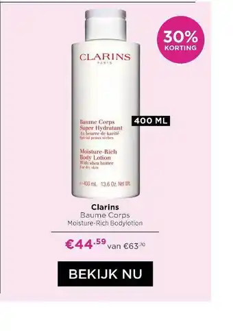 ICI Paris XL Clarins baume corps moisture-rich bodylotion aanbieding