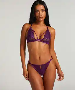 Hunkemoller Hunkemöller String Cinnamon Paars aanbieding