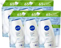 De Online Drogist Nivea Creme Soft & Almond Oil Douchegel Navulling Multiverpakking aanbieding