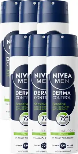 De Online Drogist Nivea Men Derma Control Sensitive Deodorant Spray Multiverpakking aanbieding