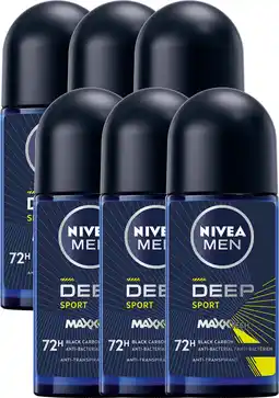 De Online Drogist Nivea Men Deep Sport Deodorant Roller Multiverpakking aanbieding