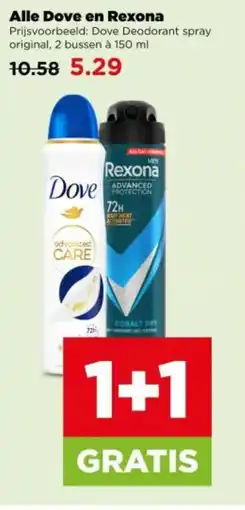 PLUS Alle Dove en Rexona aanbieding