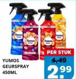 Sahan Supermarkten Yumos geurspray aanbieding