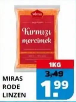 Sahan Supermarkten miras rode linzen aanbieding